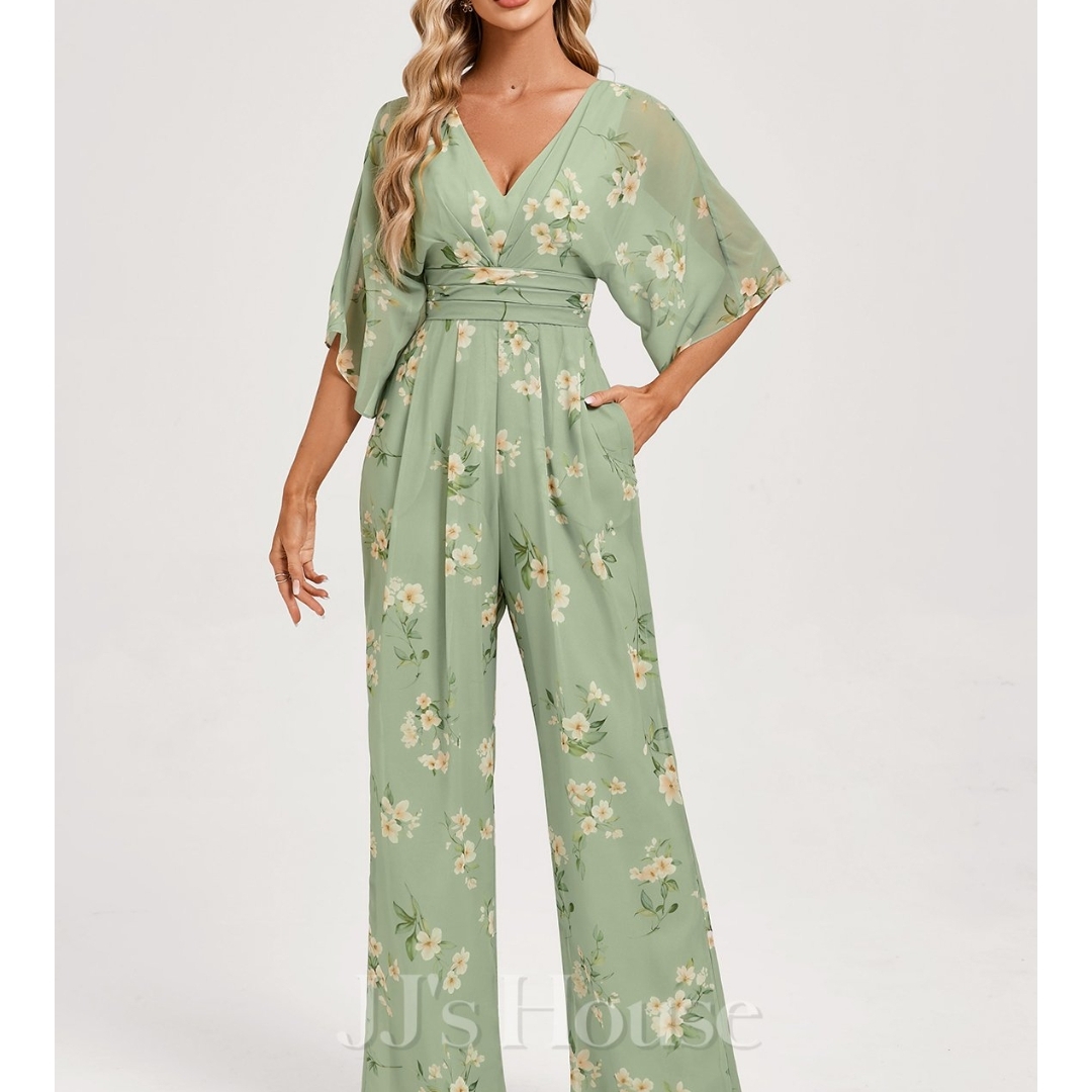 Jjs House Floral Sage Jumpsuit